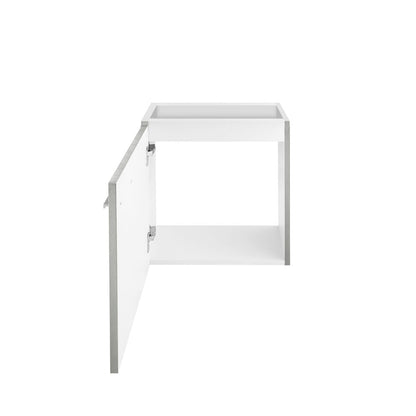Colmer 18" Wall-Mounted Bathroom Vanity in Brushed Gray- Cabinet