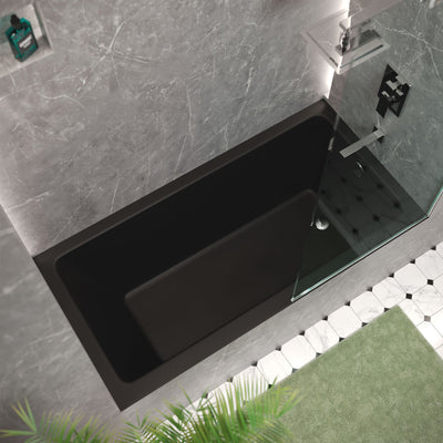 Voltaire 60" x 30" Right-Hand Drain Alcove Bathtub in Matte Black