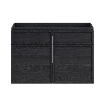 St. Tropez 30" Wall-Mounted Bathroom Vanity Cabinet without Top in Black Oak