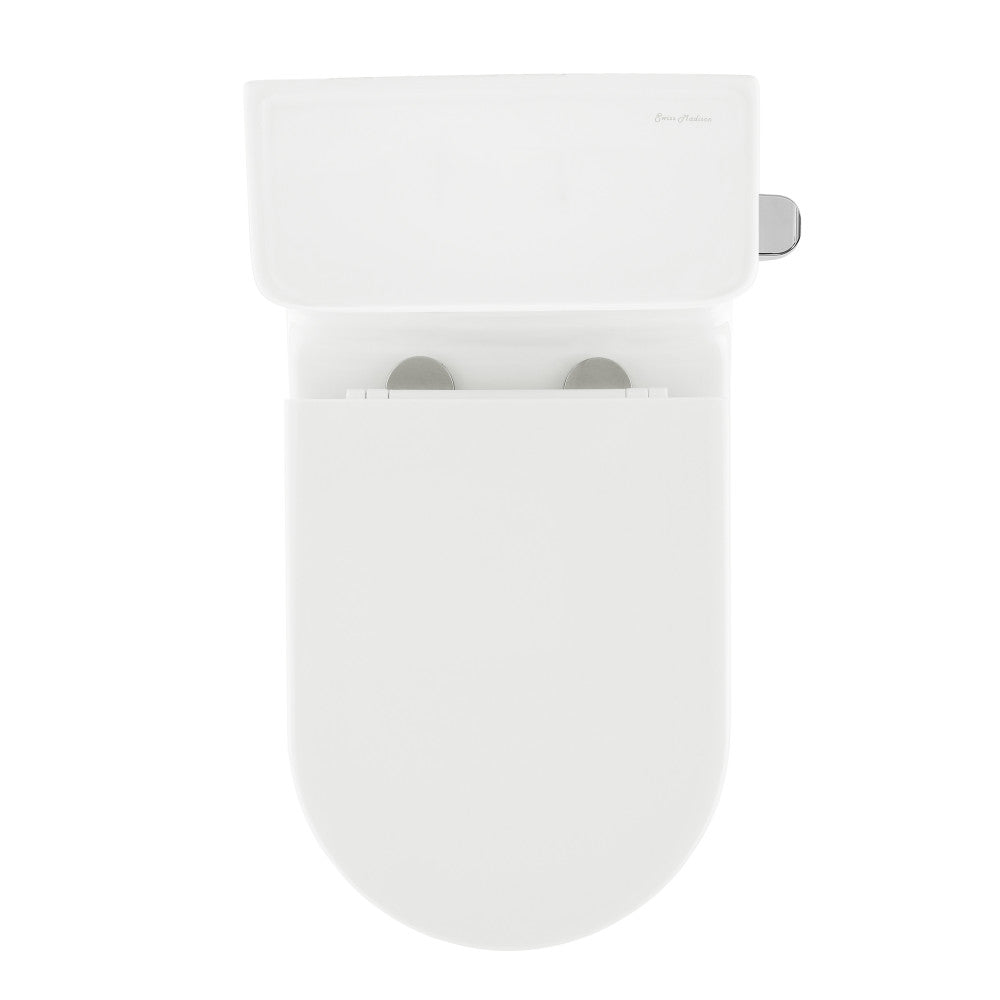 Liberte One-Piece 12" Rough-in 1.28 GPF Right-Hand Flush Elongated ADA Toilet in Glossy White