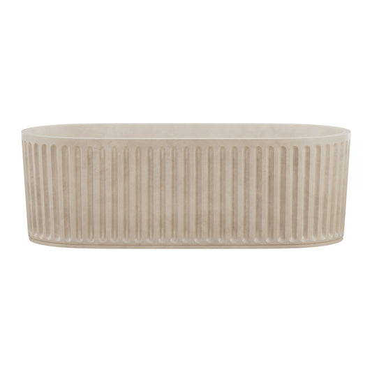 Delice 67" Freestanding Concrete Bathtub in Sand, Drain Included