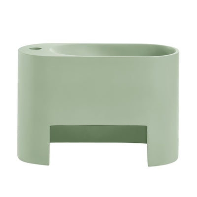 Terre 18" Right Side Faucet Wall-Mount Bathroom Sink in Palm Green