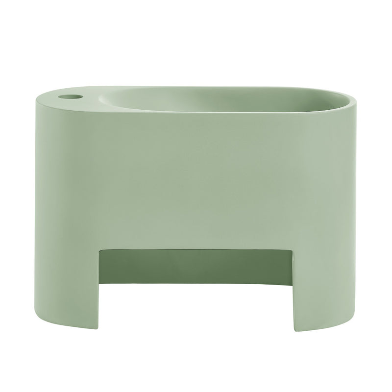 Terre 18" Right Side Faucet Wall-Mount Bathroom Sink in Palm Green