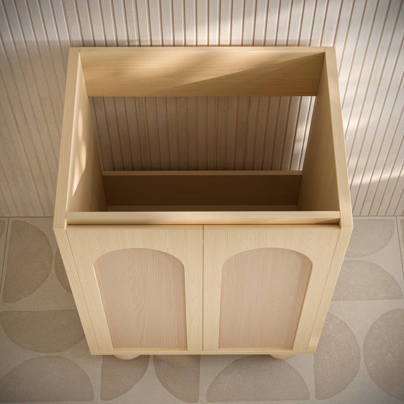 Plaisir II 24" Freestanding Bathroom Vanity Cabinet without Top in Natural Oak