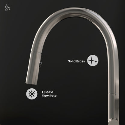 Chalet Single Handle, Pull-Down Kitchen Faucet in Brushed Nickel