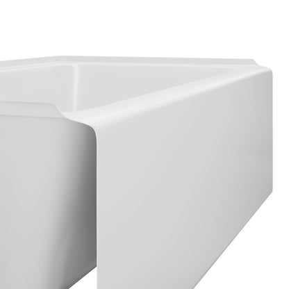 Voltaire 60 x 32 x 18 Skirted Left Drain Soaking Apron Bathtub in Glossy White