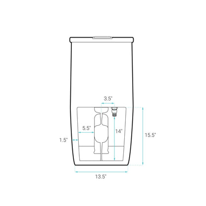 St. Tropez One Piece Elongated Toilet Vortex™ Flush in Glossy Black 1.1/1.6 gpf