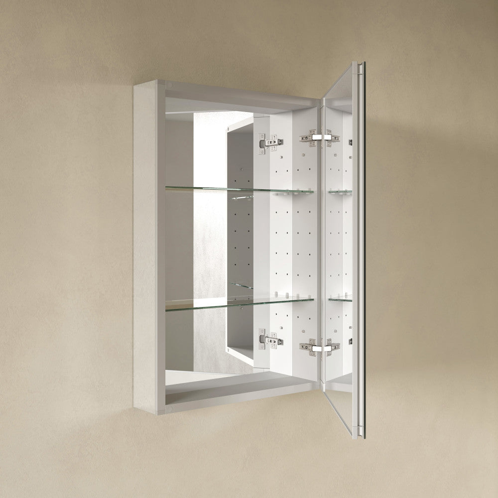 Cache 20 x 30 Rectangle Recessed/Wall Mount Medicine Cabinet with Mirrored Sides