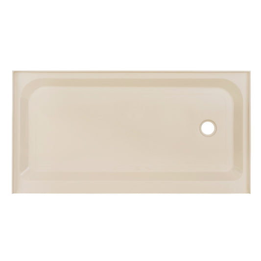 Voltaire 60" x 32" Single-Threshold, Right-Hand Drain, Shower Base in Biscuit