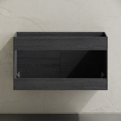 St. Tropez 36" Wall-Mounted Bathroom Vanity Cabinet without Top in Black Oak