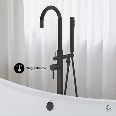 Ivy Freestanding Bathtub Faucet in Matte Black