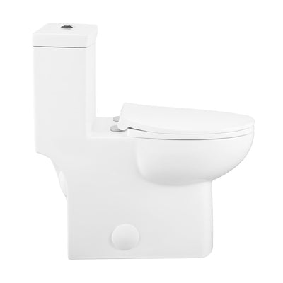 Classe One-Piece 12" Rough-in 1.1/1.6 GPF Dual Top Flush Elongated Toilet in Glossy White