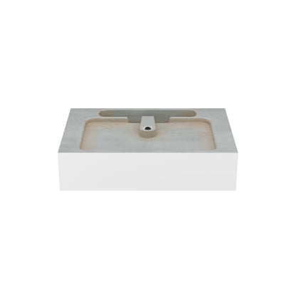 Concorde 24" Rectangle Console Sink with Matte Silver Legs