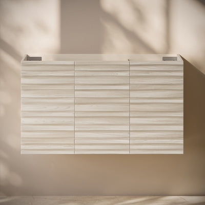 Cascade 36" Wall-Mounted Bathroom Vanity Cabinet without Top in White Oak