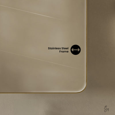Pierre 20 x 30 Rectangle Recessed/Wall Mount Medicine Cabinet with Mirror in Brushed Gold