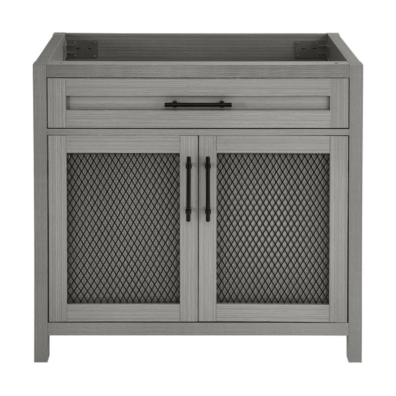 Calice 36" Freestanding Bathroom Vanity in Carbon Gray with Sink Top