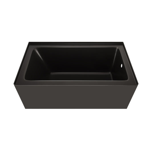 Voltaire 54 x 30 Skirted Right Drain Soaking Apron Bathtub in Glossy Black