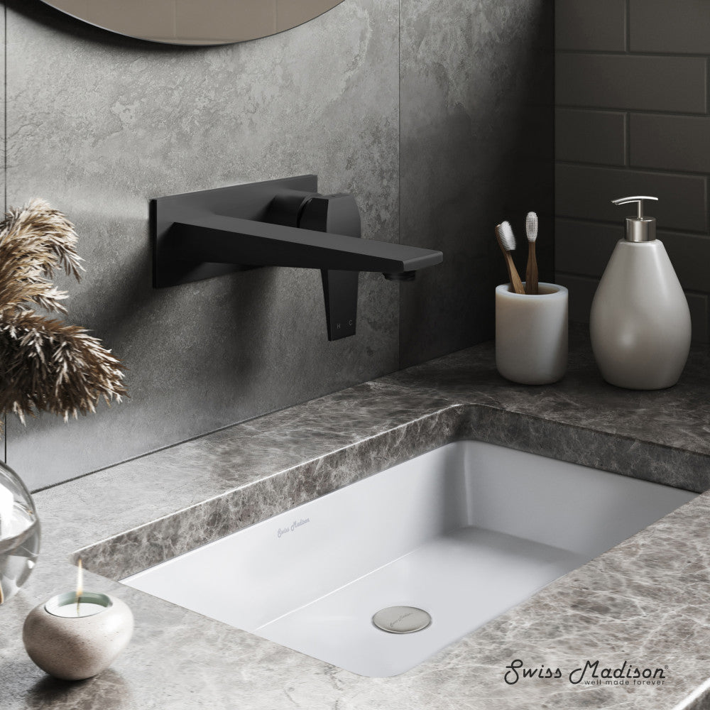 Voltaire Single-Handle, Wall-Mount, Bathroom Faucet in Matte Black