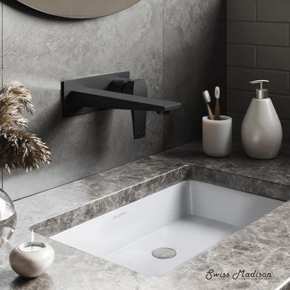 Voltaire Single-Handle, Wall-Mount, Bathroom Faucet in Matte Black