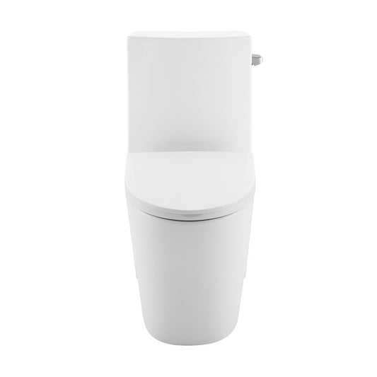 St. Tropez One-Piece 10" Rough-in 1.28 GPF Right-Hand Vortex Flush Elongated Toilet in Glossy White