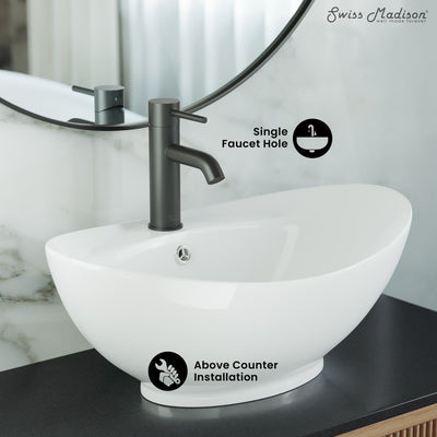 Ivy 23 Oval Ceramic Vessel Sink