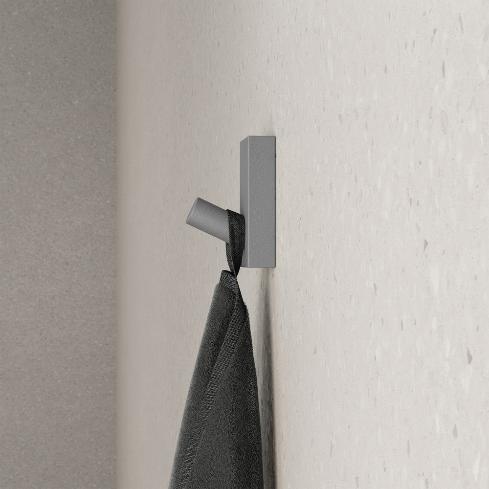 Monaco Concrete Bathroom Robe Hook in Gray