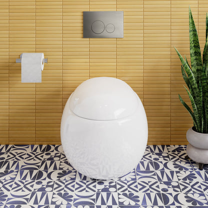 Monaco Wall Mount Dual Flush Metal Actuator plate in Matte Silver