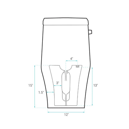 Ivy One-Piece Elongated Toilet Left Side Flush, 10" Rough-In 1.28 gpf