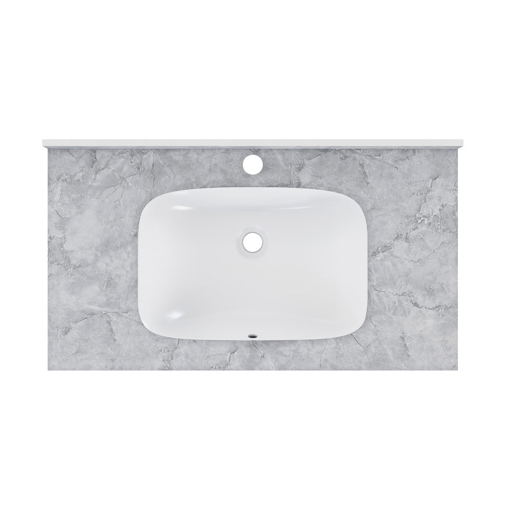 Avancer 36'' Wall Mount Sink In Storm Gray