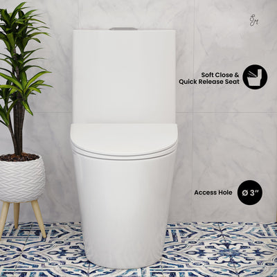 St. Tropez One Piece Elongated Toilet Dual Vortex Flush 1.1/1.6 gpf with 10" Rough In (6 - Pack)