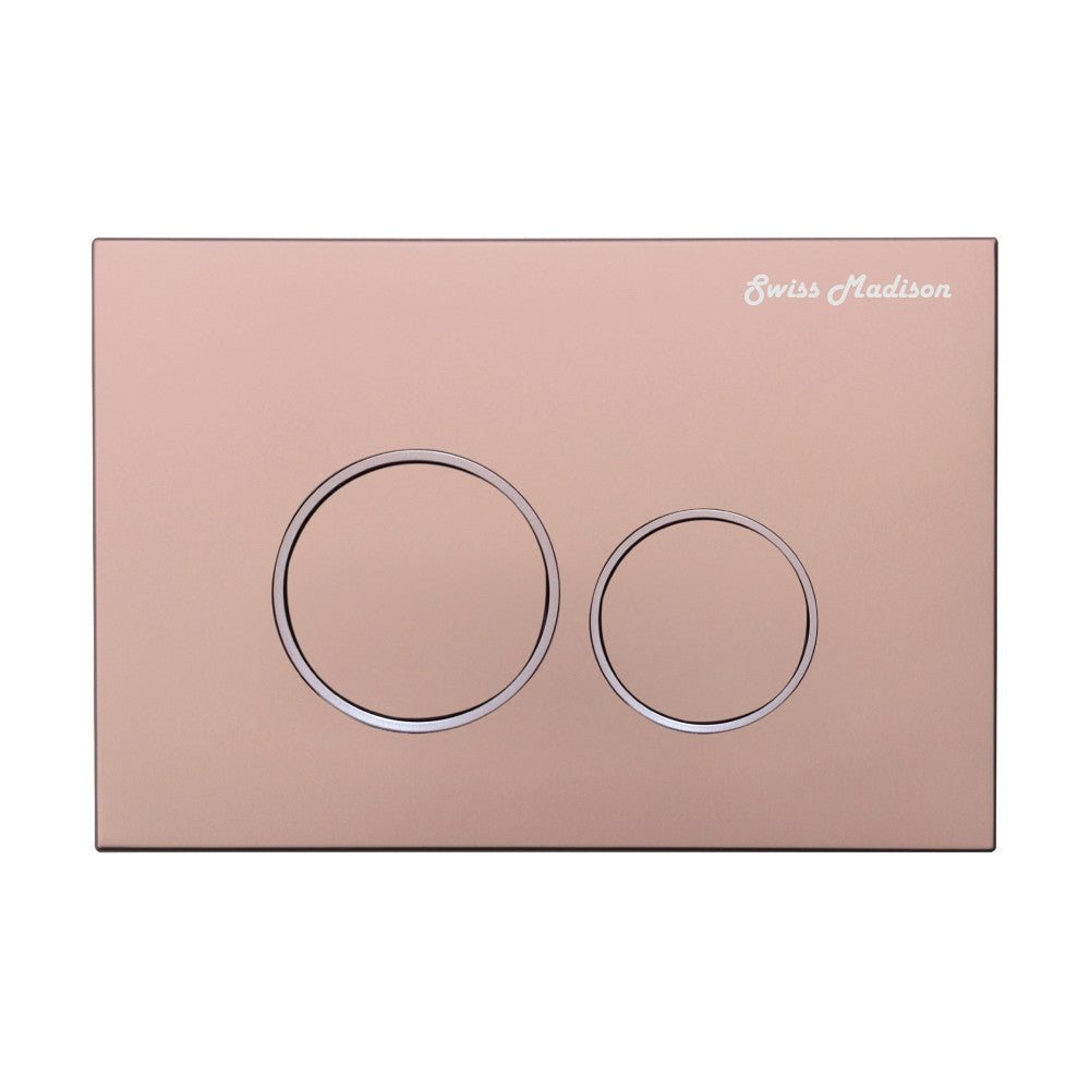Monaco Wall Mount Dual Flush Actuator plate in Rose Gold