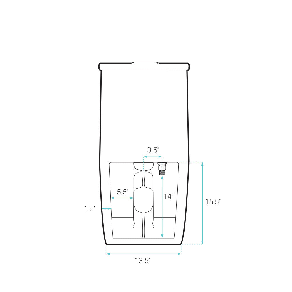St. Tropez One-Piece Elongated Toilet Vortex Dual-Flush 1.1/1.6 gpf