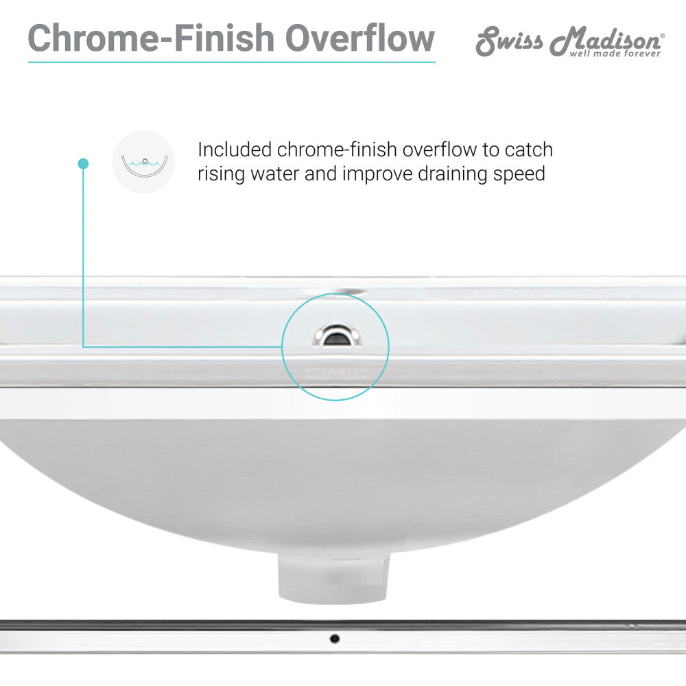 30-inch wall-mount bathroom vanity with chrome metal frame and single open shelf.