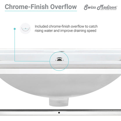 30-inch wall-mount bathroom vanity with chrome metal frame and single open shelf.
