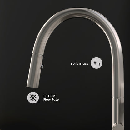 Chalet Single Handle, Pull-Down Kitchen Faucet in Brushed Nickel
