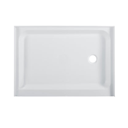 Voltaire 48" x 36" Acrylic White, Single-Threshold, Right Drain, Shower Base