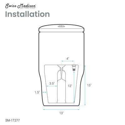 Sublime II One-Piece 10" Rough-in 1.1/1.6 GPF Dual Top Flush Round Compact Toilet in Glossy White (6 - Pack)