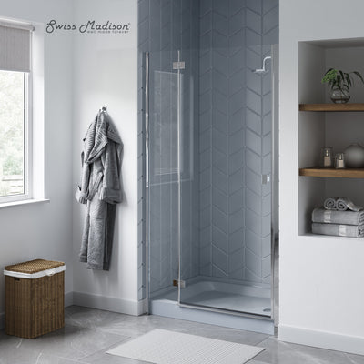 Voltaire 48" x 36" Single-Threshold, Right-Hand Drain, Shower Base in Gray