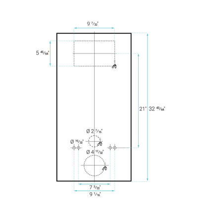 Fantome H Concealed Toilet Tank Carrier System for Top Flush