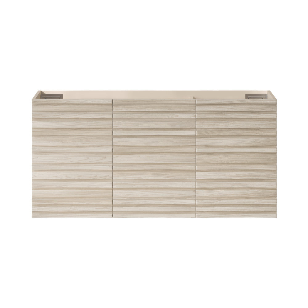 Cascade 48" Wall-Mounted Bathroom Vanity Cabinet without Top in White Oak