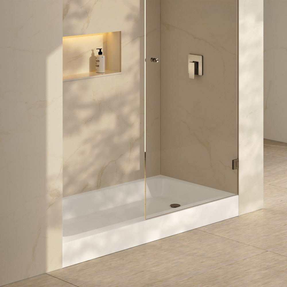 Voltaire 60 x 30 Shower Pan Base with Right Drain in Glossy White
