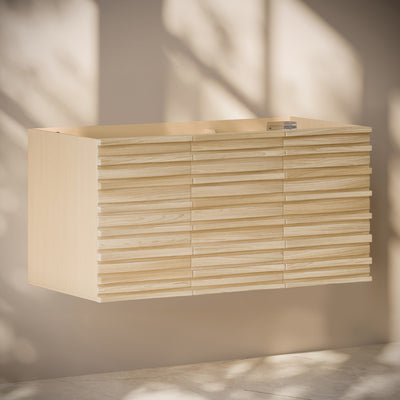 Cascade 48" Wall-Mounted Bathroom Vanity Cabinet without Top in Natural Oak