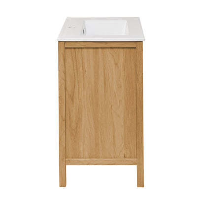 Chateau 24" Freestanding Bathroom Vanity in Golden Oak with Sink Top