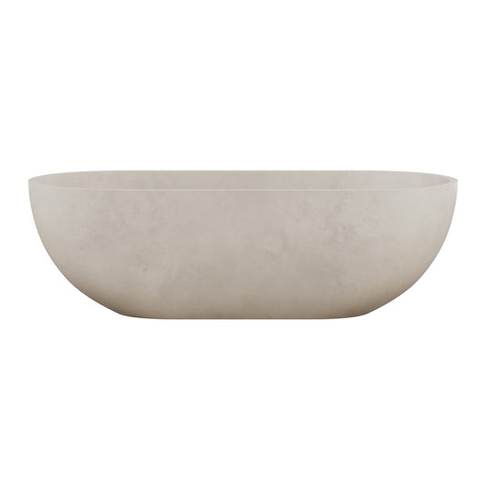 Claire 60" Freestanding Concrete Bathtub in Sand, Drain Included