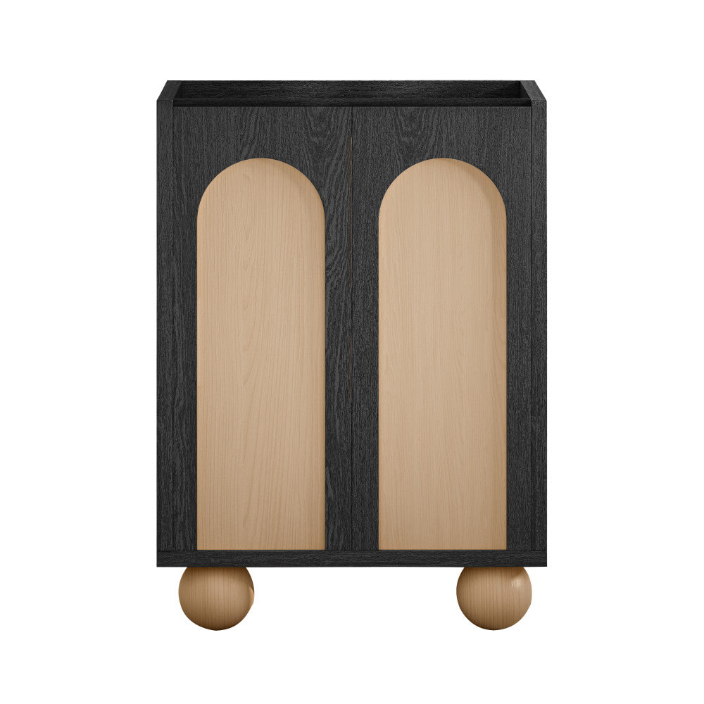 Plaisir II 24" Freestanding Bathroom Vanity Cabinet without Top in Black Oak