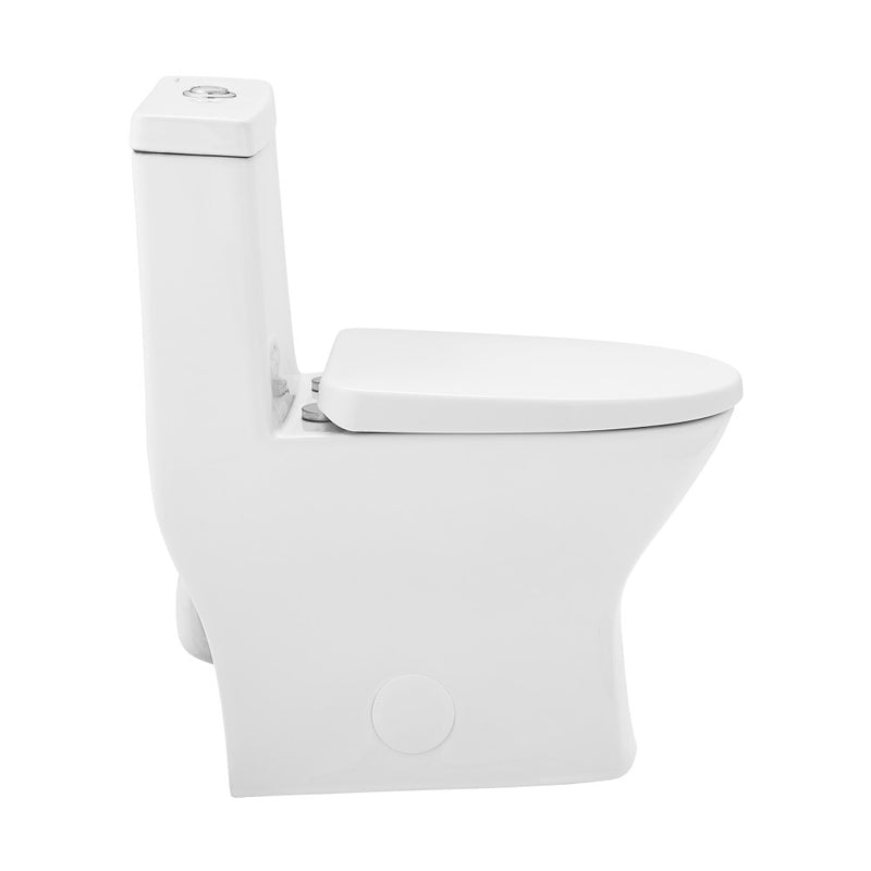 Sublime II One-Piece 10" Rough-in 1.1/1.6 GPF Dual Top Flush Round Compact Toilet in Glossy White