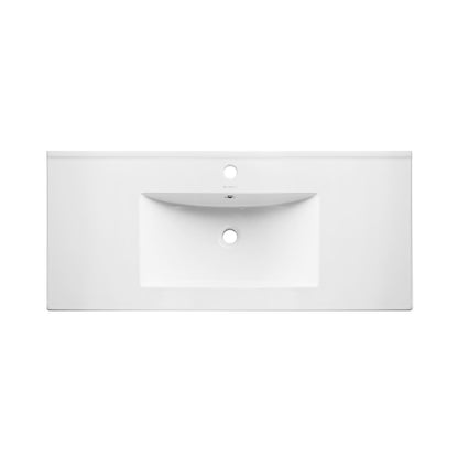 Pierre 36" Open Shelf Chrome Frame Wall-Mounted Bathroom Vanity with Sink Top