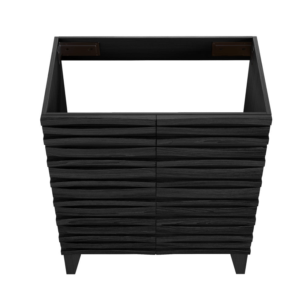 Cascade 30" Freestanding Bathroom Vanity Cabinet without Top in Black Oak