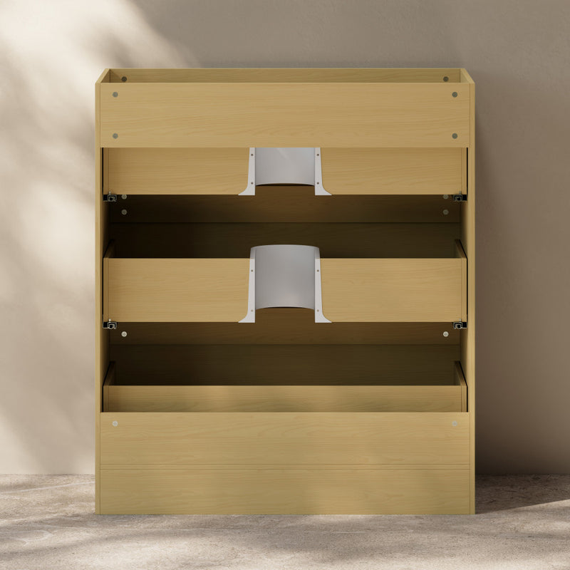 Liberte 30" Freestanding Bathroom Vanity Cabinet without Top in Natural Oak