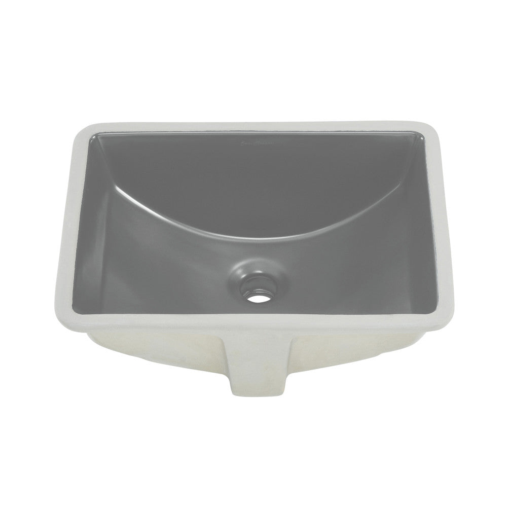 Plaisir 18.5" Rectangular Ceramic Undermount Bathroom Sink in Matte Gray